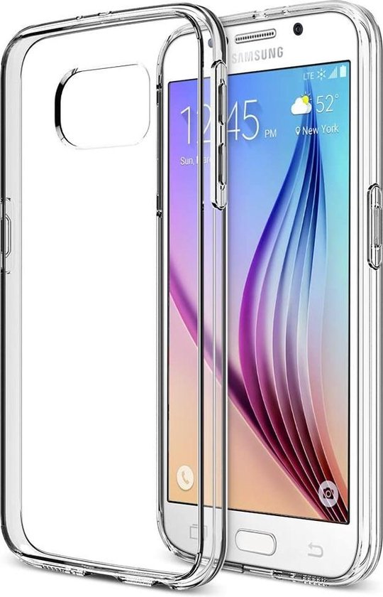 Dwingend top Schaduw Samsung Galaxy S6 Edge Hoesje - Siliconen Back Cover - Transparant | bol.com