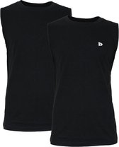 Donnay T-shirt zonder mouw - 2 Pack - Tanktop - Sportshirt - Heren - Maat 4XL - Zwart