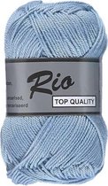 Lammy yarns Rio katoen garen - licht blauw (011) - naald 3 a 3,5 mm - 1 bol