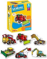 Peuter Puzzel 2 jaar – Bouwvoertuigen | 18 maanden Puzzel |  Peuzel Puzzel Tractor | Puzzel bouwterrein