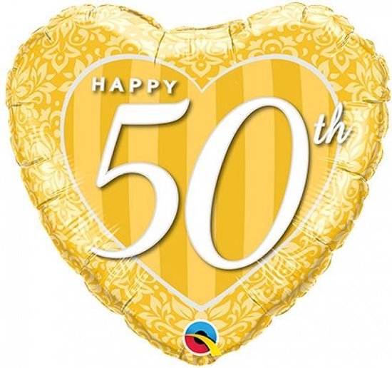 Folieballon 50 jaar getrouwd goud | bol.com
