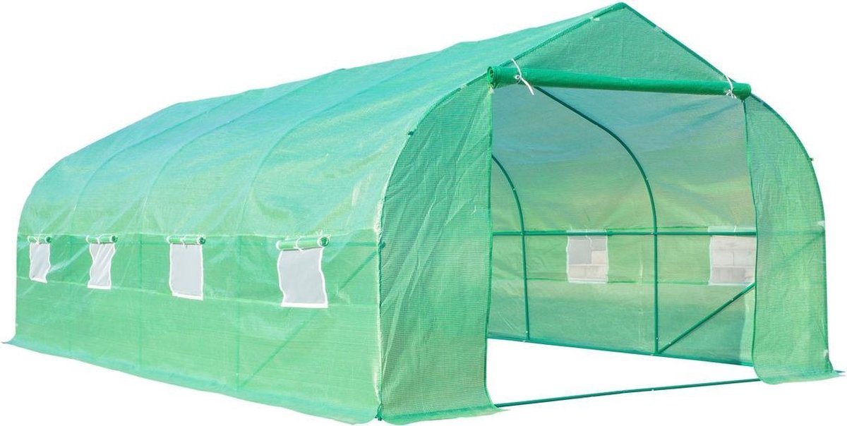 | Tuinkas Foliekas Folie kas Kweektent Kas Foliekas folieserre tent in groen van tectake