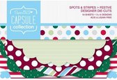 Designer Die-cuts (18pcs) - Capsule - Spots & Stripes Festive