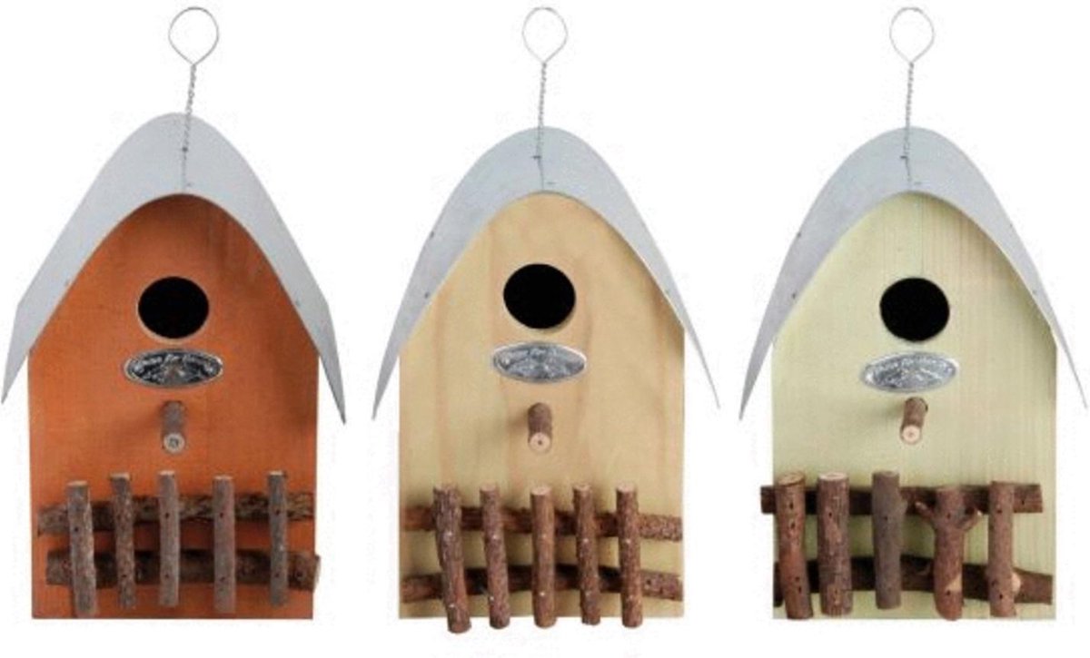 Esschert Design Vogelhuisje - Assorti - 18 x 14 x 21 cm