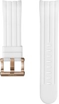24 mm white silicon strap XL rose clasp