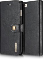 Leder bookcase met afneembare hardcase voor iPhone 6s - zwart- DG ming