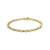 Yo&No® Bracelet Jasseron or jaune - 4.3mm - 19cm - Femme - Poli - Massief Goud - 4.04gr Or - 14 carats - 585 Or