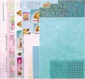 Leane Creatief - Sticker-Corner-Stitch pakket 22 - 61.5304 - Turquoise