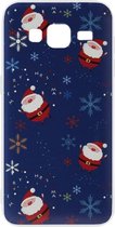 ADEL Kunststof Back Cover Hardcase Hoesje Geschikt voor Samsung Galaxy J7 (2015) - Kerstmis Kerstmannen