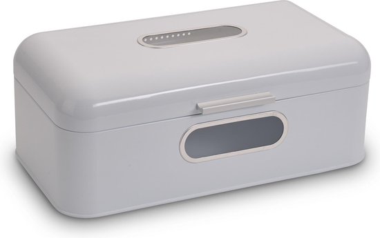 broodtrommel-opbergbox “Retro” van metaal – wit |