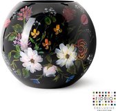 Design vaas Bolvase - Fidrio ROYAL FLOWERS - HANDPAINTED - glas, mondgeblazen bloemenvaas - diameter 25 cm