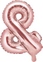 PARTYDECO - Roségouden aluminium + ballon - Decoratie > Ballonnen
