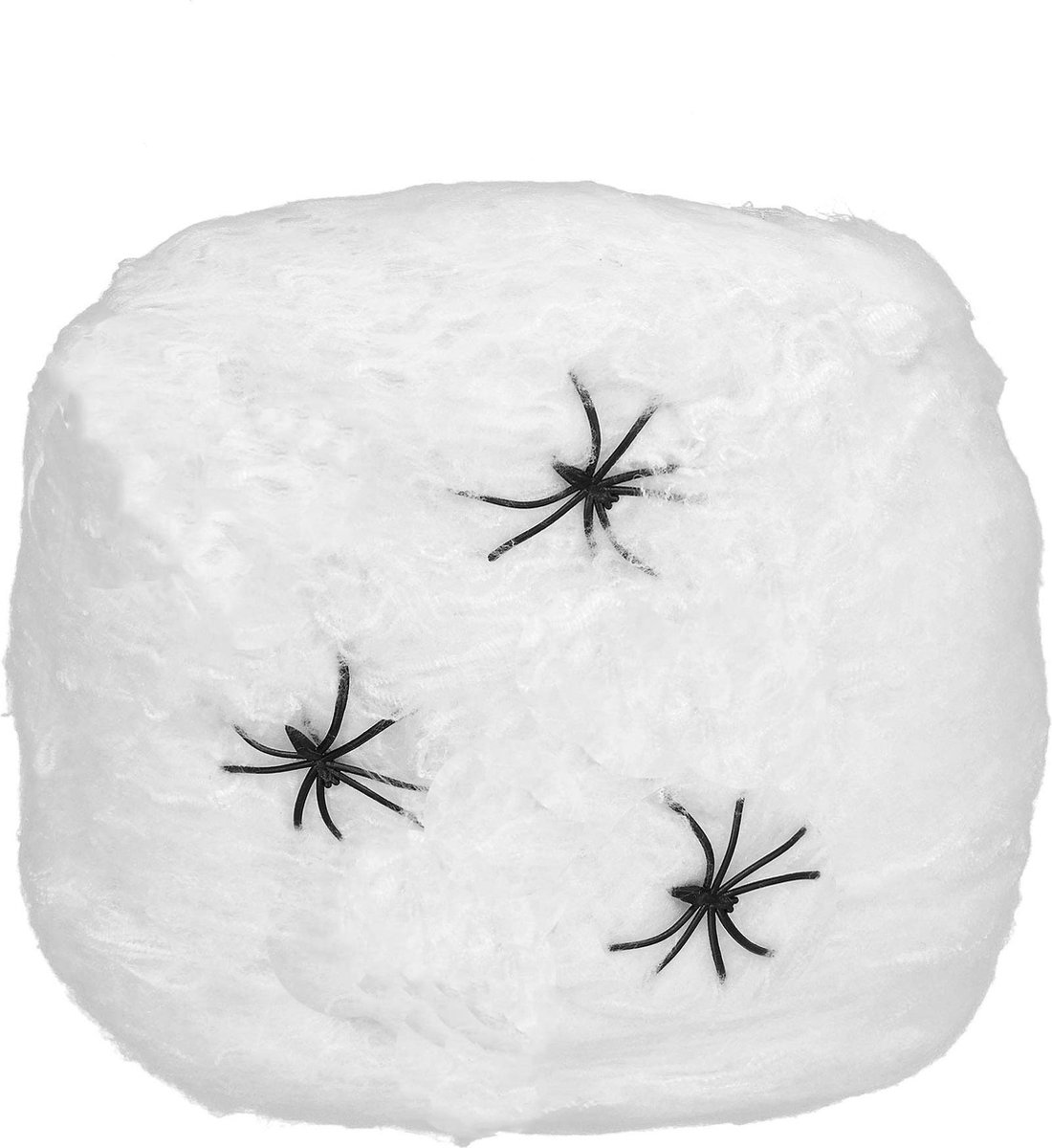Vegaoo - Wit spinnenweb met spinnen decoratie