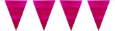 FOLAT BV - Roze metallic vlaggenslinger - Decoratie > Slingers en hangdecoraties