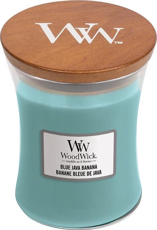 Woodwick Blue Java Banana Medium kaars