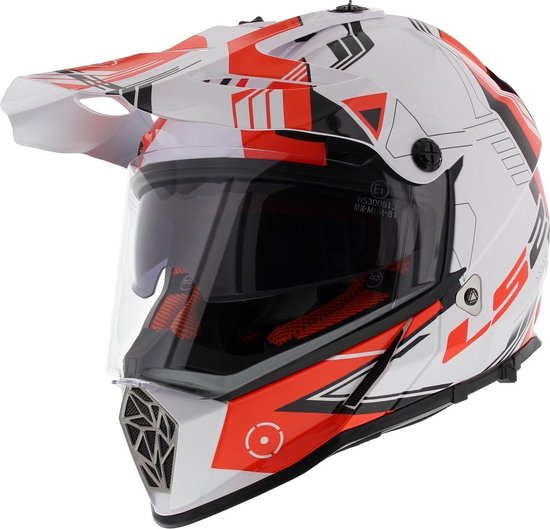 LS2 Endurohelm MX436 Pioneer Trigger wit rood | bol