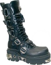 New Rock Laarzen -41 Shoes- M-474-S1 Zwart/Zilverkleurig