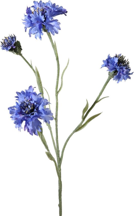 Viv! Home Luxuries Korenbloem - zijden bloem blauw - topkwaliteit | bol.com