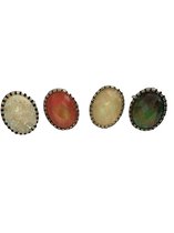 Petra's Sieradenwereld - Set van 4 ringen mix kleur (118)