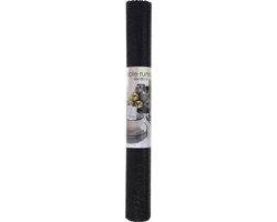HomePlaceEU Tafelloper Rechthoekig 40 x 180 cm Zwart