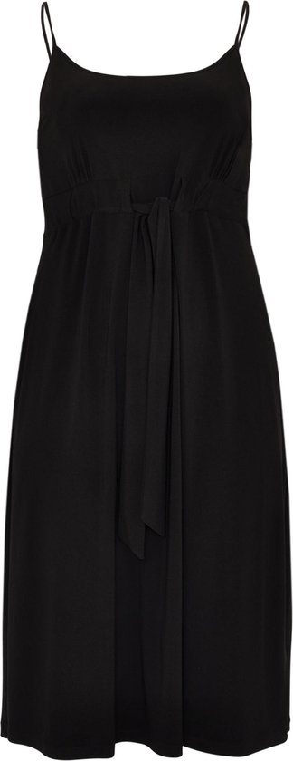 Yoek | Grote maten - dames jurk spaghetti bandjes - zwart | bol.com