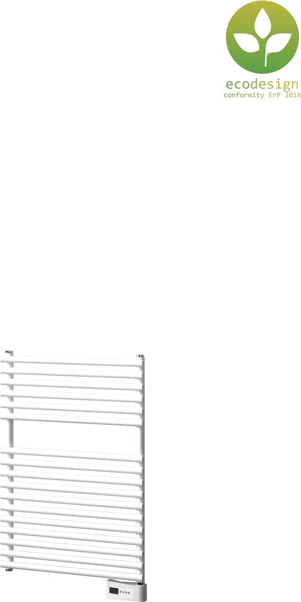 Plieger Florian Nxt-EL III/Fischio elektrische designradiator enkel horizontaal 722x500mm 400W wit (RAL9016)