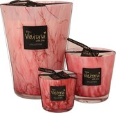 'Victoria with Love - Bougie - Bougie parfumée - Marbre Pink - Rose - Glas Medium - Intérieur - 100 heures de combustion