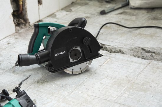 VONROC Muurfrees – Sleufmachine – 1700W – Ø150MM – Incl. 2 stuks diamantschijven & opbergtas