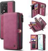 CASEME Samsung Galaxy S20 Ultra Luxe Multi Portemonnee Hoesje - Rood