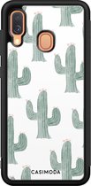 Samsung A40 hoesje - Cactus print | Samsung Galaxy A40 case | Hardcase backcover zwart