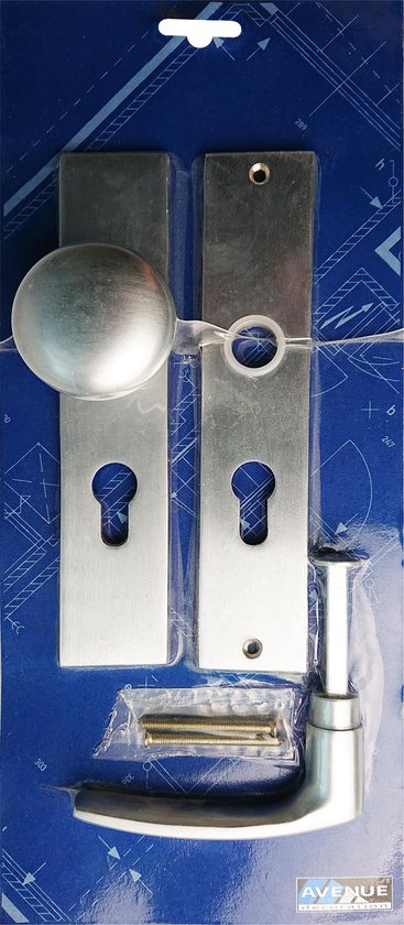Eik zoeken wetenschappelijk AVENUE wisselgarnituur euro 55mm deurknop plus deurkruk | MAT CHROOM |  bol.com