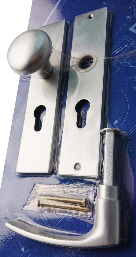 Eik zoeken wetenschappelijk AVENUE wisselgarnituur euro 55mm deurknop plus deurkruk | MAT CHROOM |  bol.com