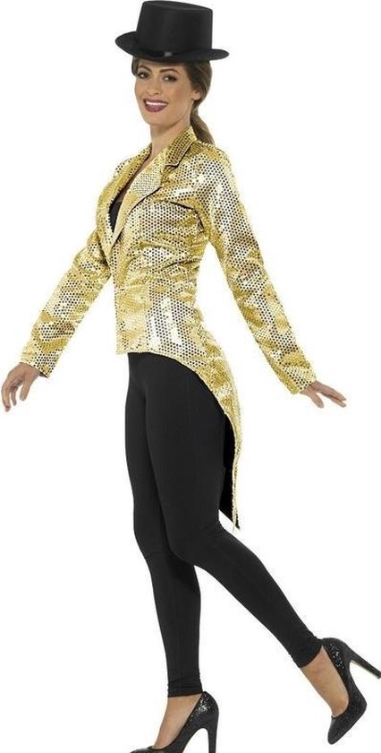 sectie Humaan Beperkingen Gouden slipjas met pailletten verkleed kostuum/jas voor dames - Goud thema  -... | bol.com