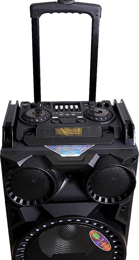 draagbaar houding speel piano zwarte all in one karaoke trolley speaker box - speaker op wielen. mobiele  speaker... | bol.com