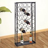 Wijnrek Zwart metaal (Incl LW 3D klok) / Wijn kast / wijn rek / wijn accessoire / Wijnkast