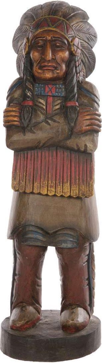 Standbeeld houten indiaan |