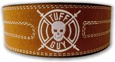 Brown Suede Lifting Belt, Gewichthefriem met dubbele gesp sluiting maat Medium, met 12mm dikte