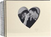 Goldbuch Chromo spiraal album 24x17 beige heart (zwarte bladen)