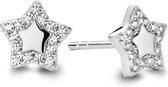 Velini jewels -EA6524W -Oorbellen -925 Zilver gerodineerd -Cubic Zirkonia