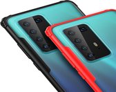 Huawei P40 Pro Hoesje - Mobigear - Shockproof Serie - Hard Kunststof Backcover - Blauw - Hoesje Geschikt Voor Huawei P40 Pro