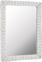 Spiegel 60x80 cm riet wit