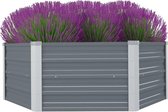 Plantenbak verhoogd 129x129x46 cm gegalvaniseerd staal grijs
