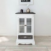 Kast met 2 deuren en 1 lade hout wit
