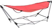Hangmat met inklapbare standaard rood