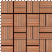 Terrastegels 30x30 cm 1 m² HKC teakkleur 11 st