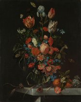 Stilleven met bloemen, Ottmar Elliger (I), 1673 op aluminium dibond