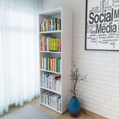 Boekenplank 60x31x190 cm spaanplaat wit