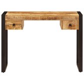 Bureau met 2 lades 110x50x77 cm massief mangohout
