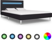 Bedframe met LED stof zwart 120x200 cm