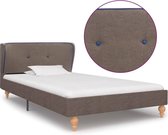 Bedframe stof taupe 90x200 cm